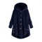 CosyHood Wool Blend Hooded Womens Coat Warm Autumn Winter Solid Colour Plush Jacket 3