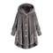 CosyHood Wool Blend Hooded Womens Coat Warm Autumn Winter Solid Colour Plush Jacket 4