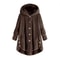 CosyHood Wool Blend Hooded Womens Coat Warm Autumn Winter Solid Colour Plush Jacket 5