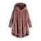 CosyHood Wool Blend Hooded Womens Coat Warm Autumn Winter Solid Colour Plush Jacket 7