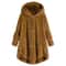 CosyHood Wool Blend Hooded Womens Coat Warm Autumn Winter Solid Colour Plush Jacket 8