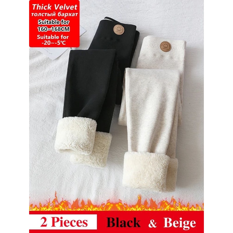 WinterGlow Thermal Velvet Fleece Leggings Slimming Warm Pants For Women 8