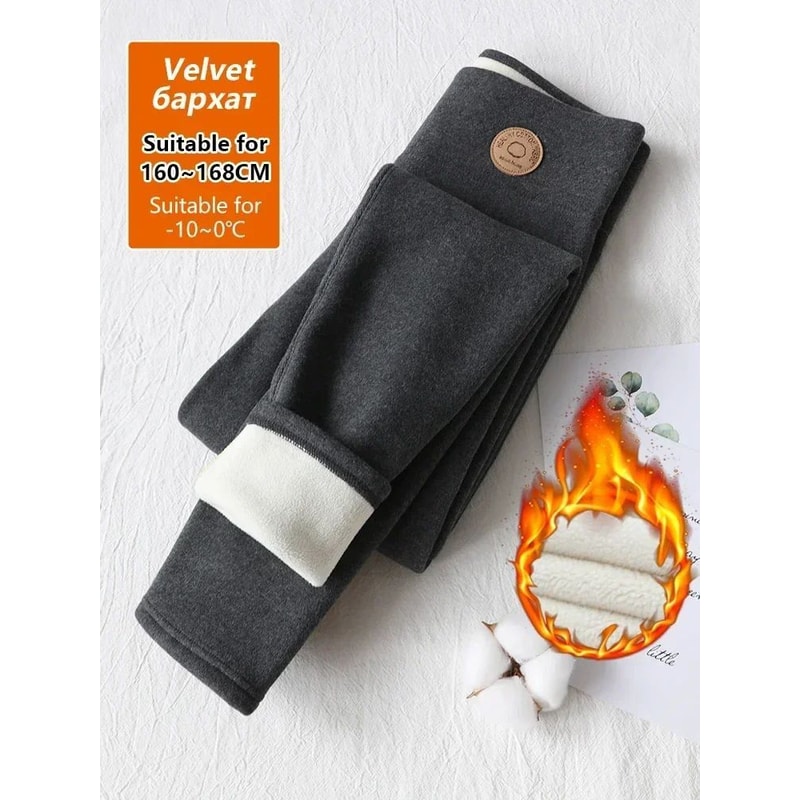 WinterGlow Thermal Velvet Fleece Leggings Slimming Warm Pants For Women 16