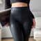 Sleek Warm HighWaist Matte PU Leather Leggings 0