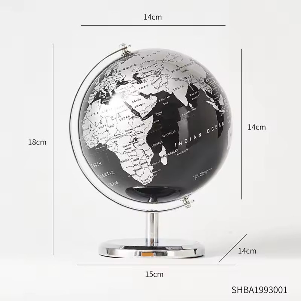 Elegant Crafted Globe Modern Desk World Map Globe For Home Study Decor 15