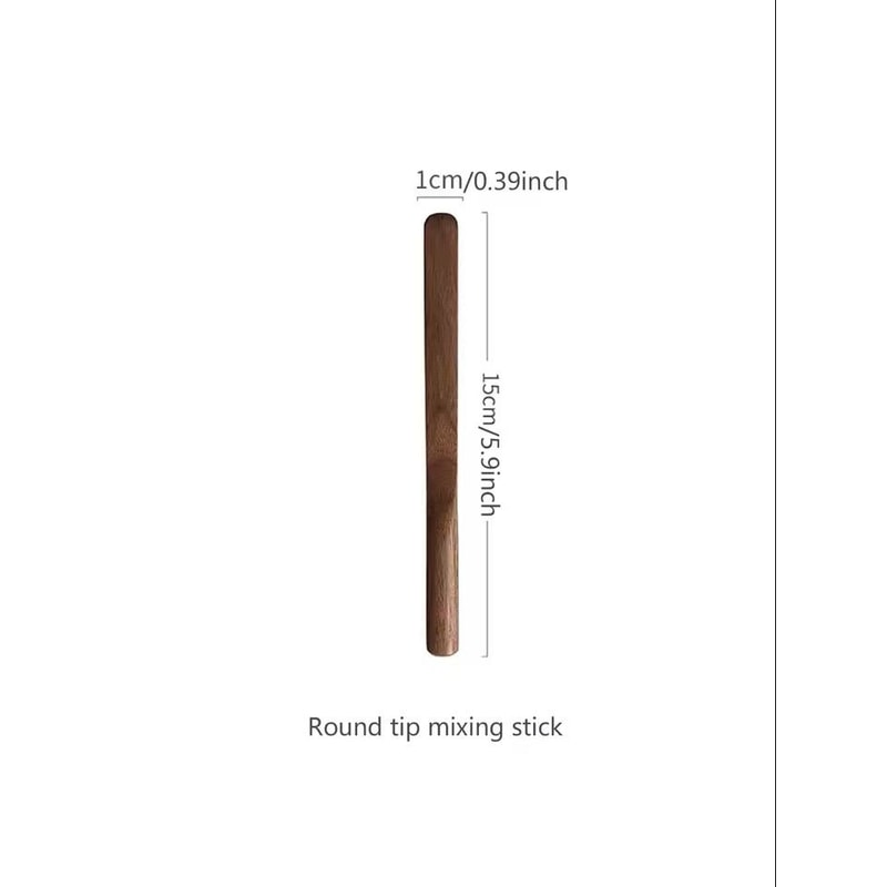 Walnut Wood LongHandle Mixing Spoon Creative Wooden Coffee Dessert Stirrer 7