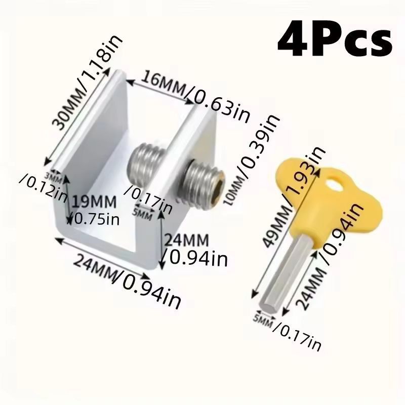 AdjustLock Sliding Door Window Strap Security ChildSafety Lock For Homes 7