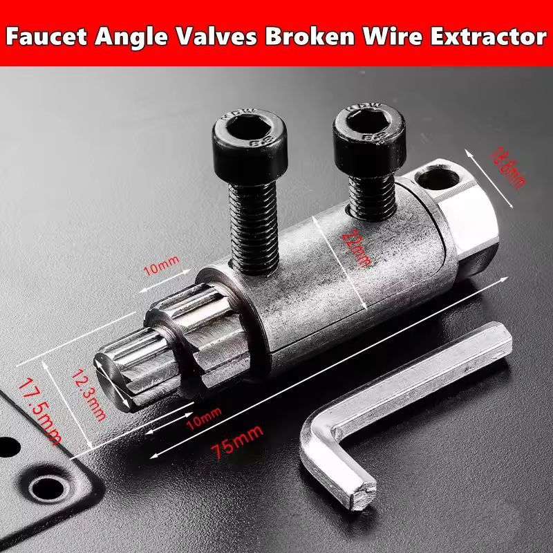 Universal Angle Valve Extractor Repair Kit For Damaged Faucet Valves Broken Screws Waterpipe Thr 10