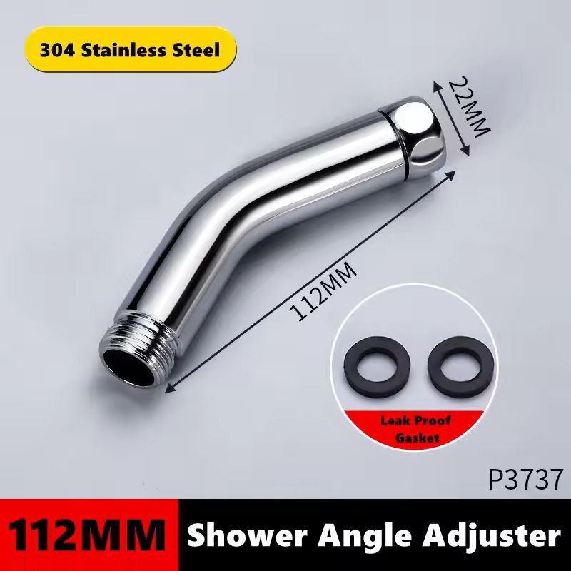 AdjustaTilt Premium Shower Arm Elbow Universal 135 Angle Adapter For Handheld TopSpray Heads 10