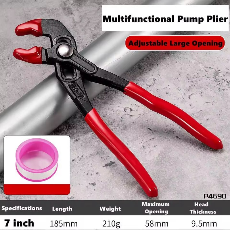 QuickRelease MultiSize Adjustable Water Pump Pipe Pliers 7 Inch 10 Inch 12 Inch InstantJaw Plum 12
