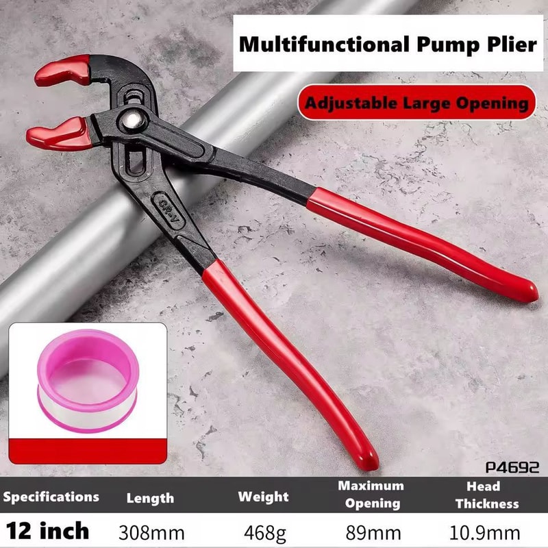 QuickRelease MultiSize Adjustable Water Pump Pipe Pliers 7 Inch 10 Inch 12 Inch InstantJaw Plum 14