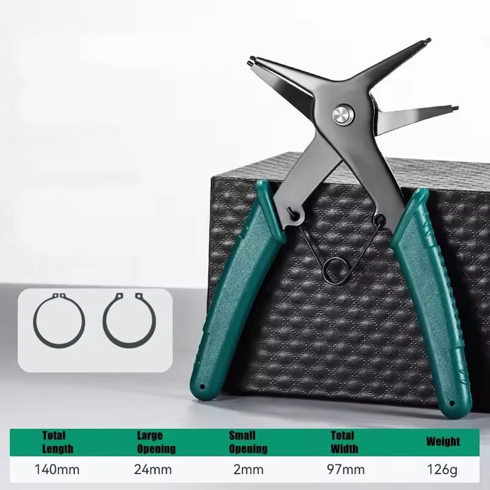 PrecisionMulti SnapRing Circlip Pliers Internal External Retaining Ring Tool 12