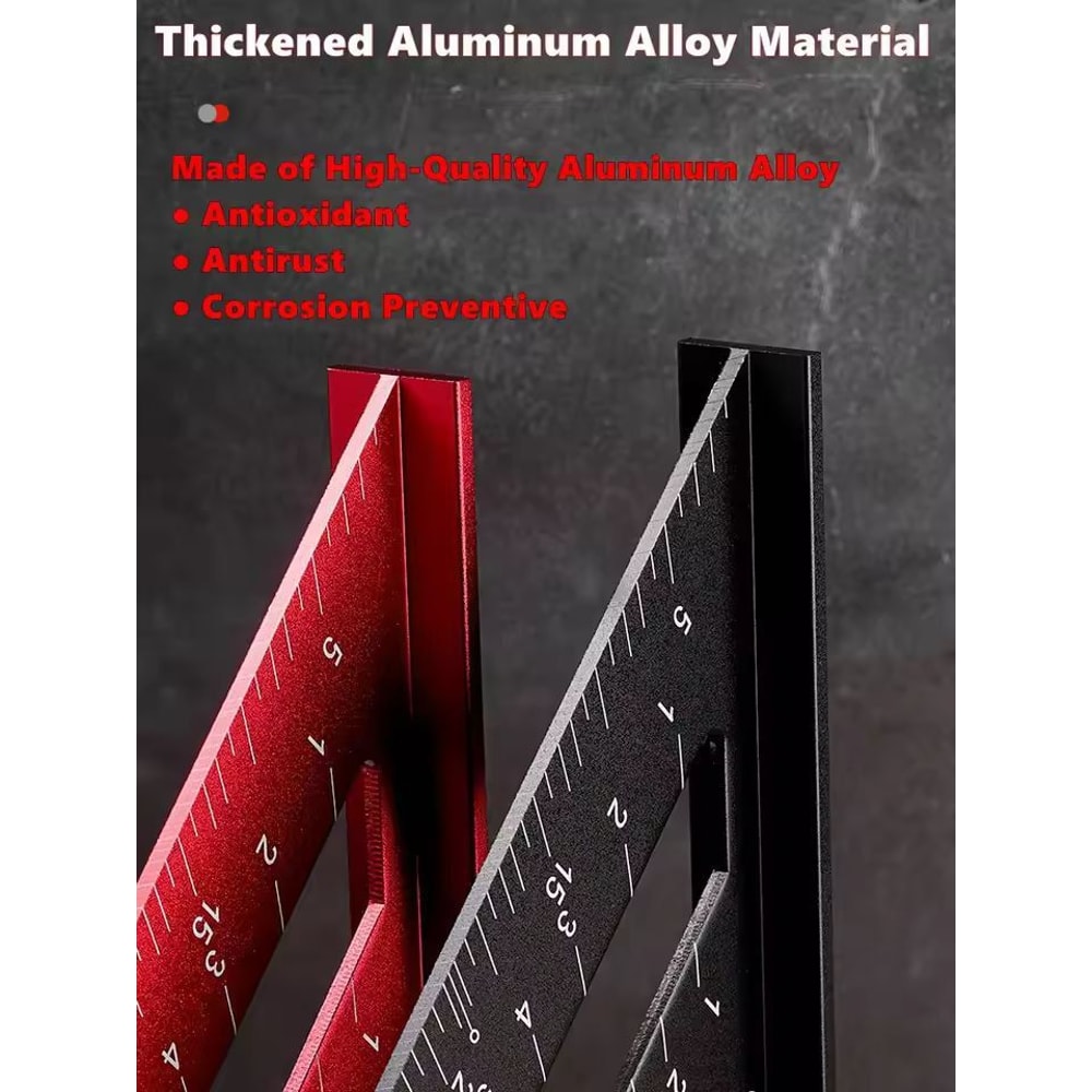 PrecisionCraft Aluminum Triangle Gauge MultiFunction Woodworking Angle Measuring Ruler 5