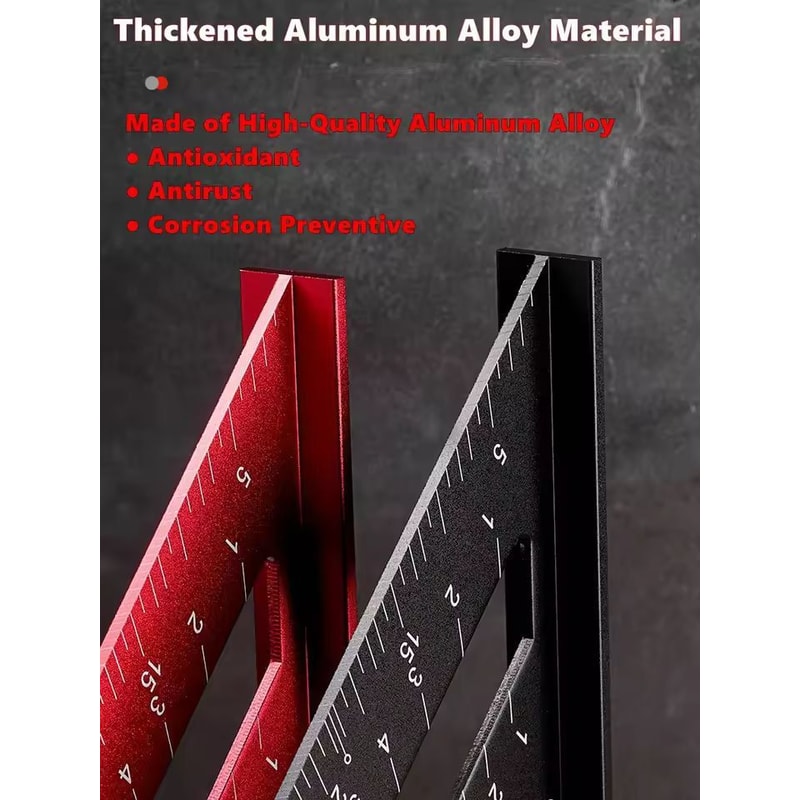 PrecisionCraft Aluminum Triangle Gauge MultiFunction Woodworking Angle Measuring Ruler 5