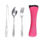 Urban Ease Stainless Steel Travel Cutlery Trio Knife Fork Spoon Set With Carry Case For Outdoor 2