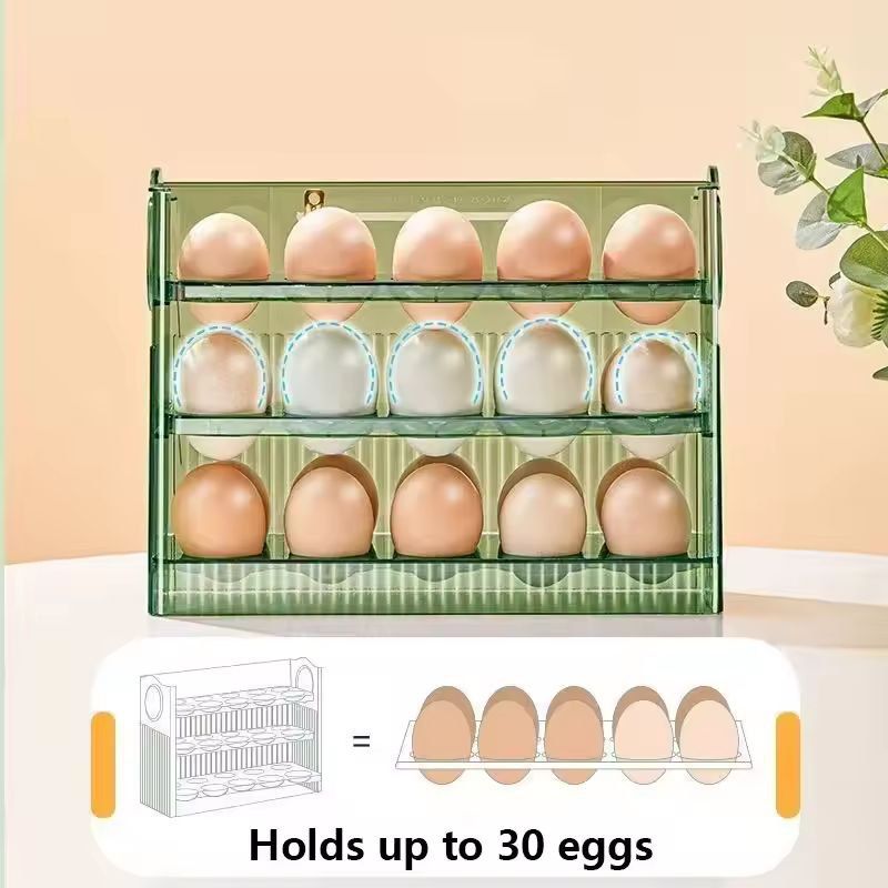 EggSmart Rotating 30Egg Fridge Organizer Box 5