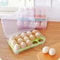 Refrigerator Egg Storage Box 15Grid Stackable Premium PP Egg Organizer Tray 6