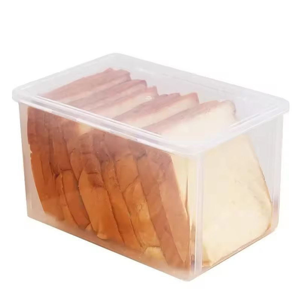 SmartLoaf Clear Kitchen Bread Storage Dispenser Premium Airtight Bread Box Fridge Organizer 2