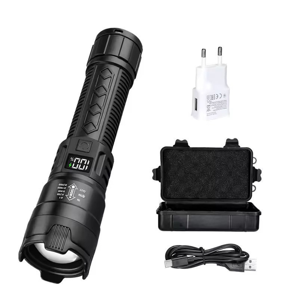 UltraBeam 2000LM USB Rechargeable Tactical Flashlight 0