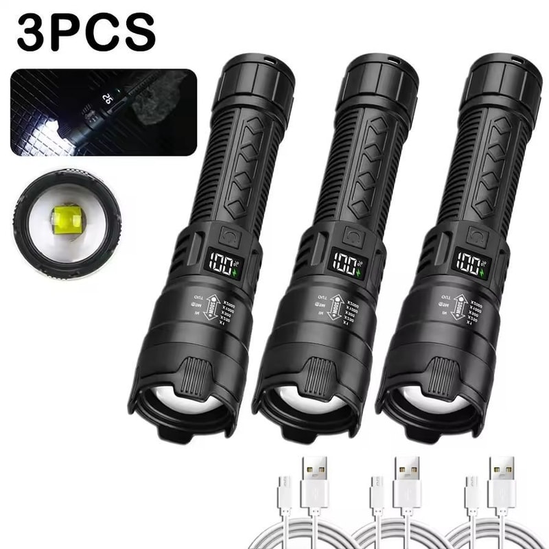 UltraBeam 2000LM USB Rechargeable Tactical Flashlight 6