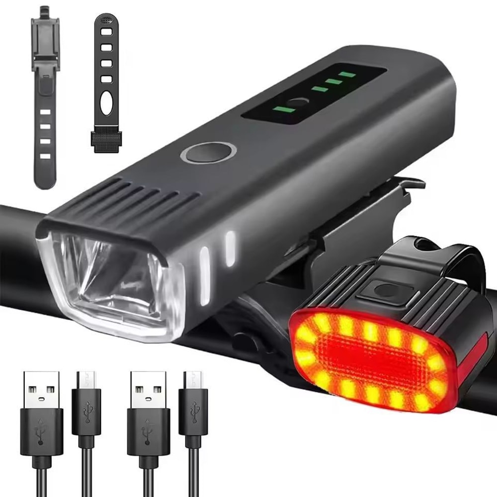 UltimateRide 1000 LM USB Rechargeable Bike Light Set Front Smart Sensor Rear 11