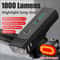 UltimateRide 1000 LM USB Rechargeable Bike Light Set Front Smart Sensor Rear 17