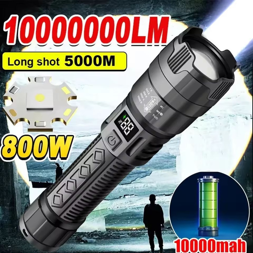 UltraBeam 2000LM Rechargeable Zoom Tactical Flashlight 10