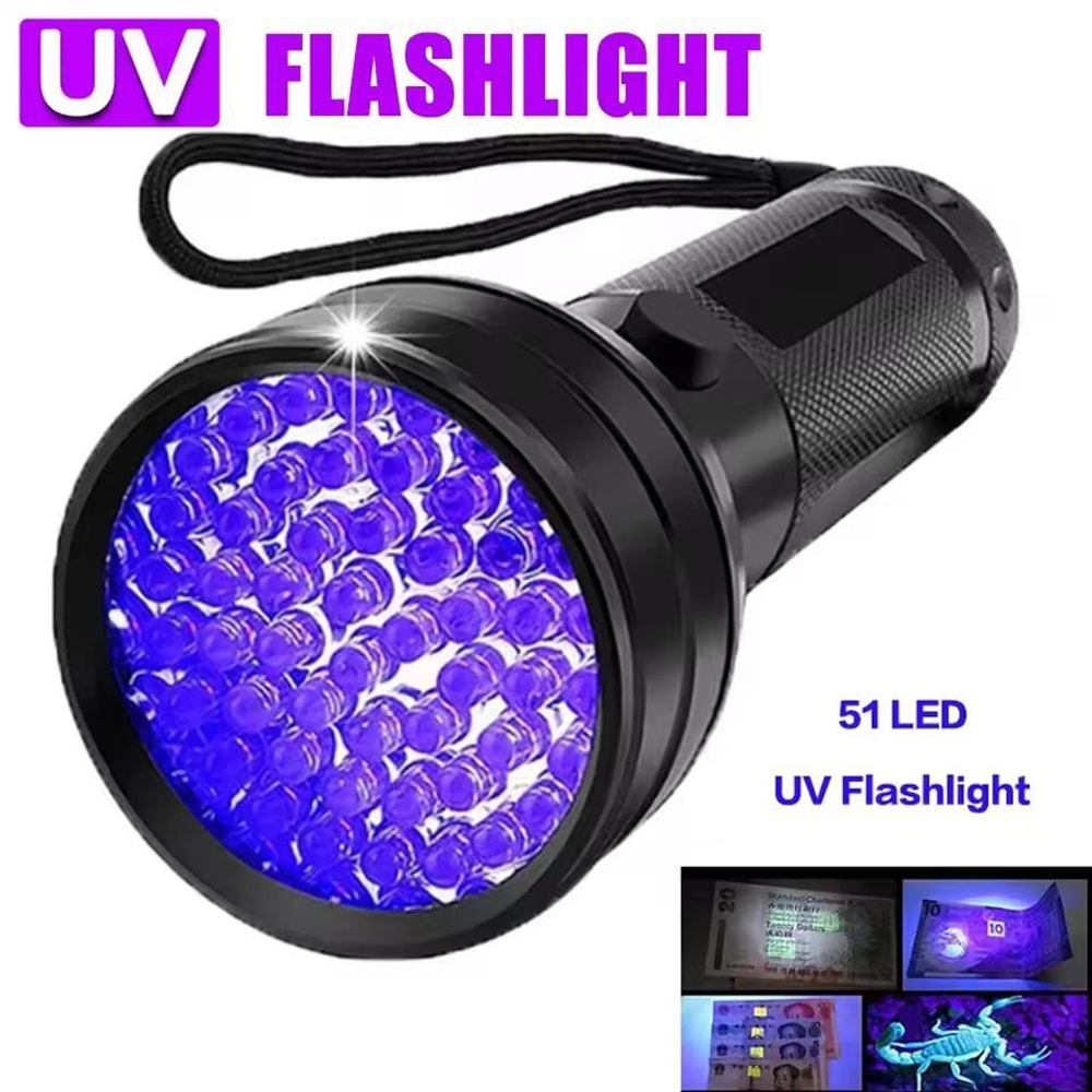 UltraDetect 395 Nm LED UV Flashlight Pet Stain Bed Bug Detector 10