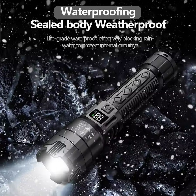 SuperBright 2000LM USB Rechargeable Tactical Flashlight 6