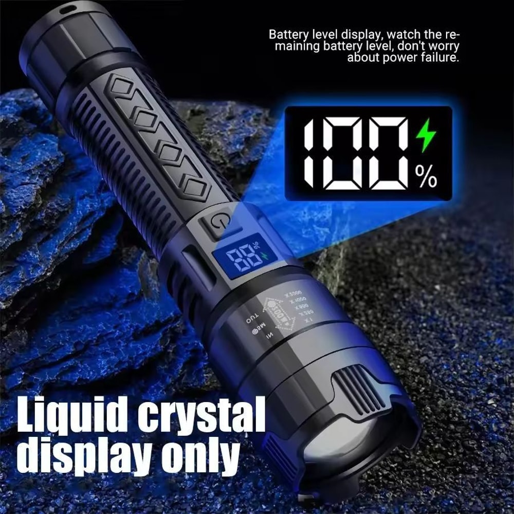 SuperBright 2000LM USB Rechargeable Tactical Flashlight 9