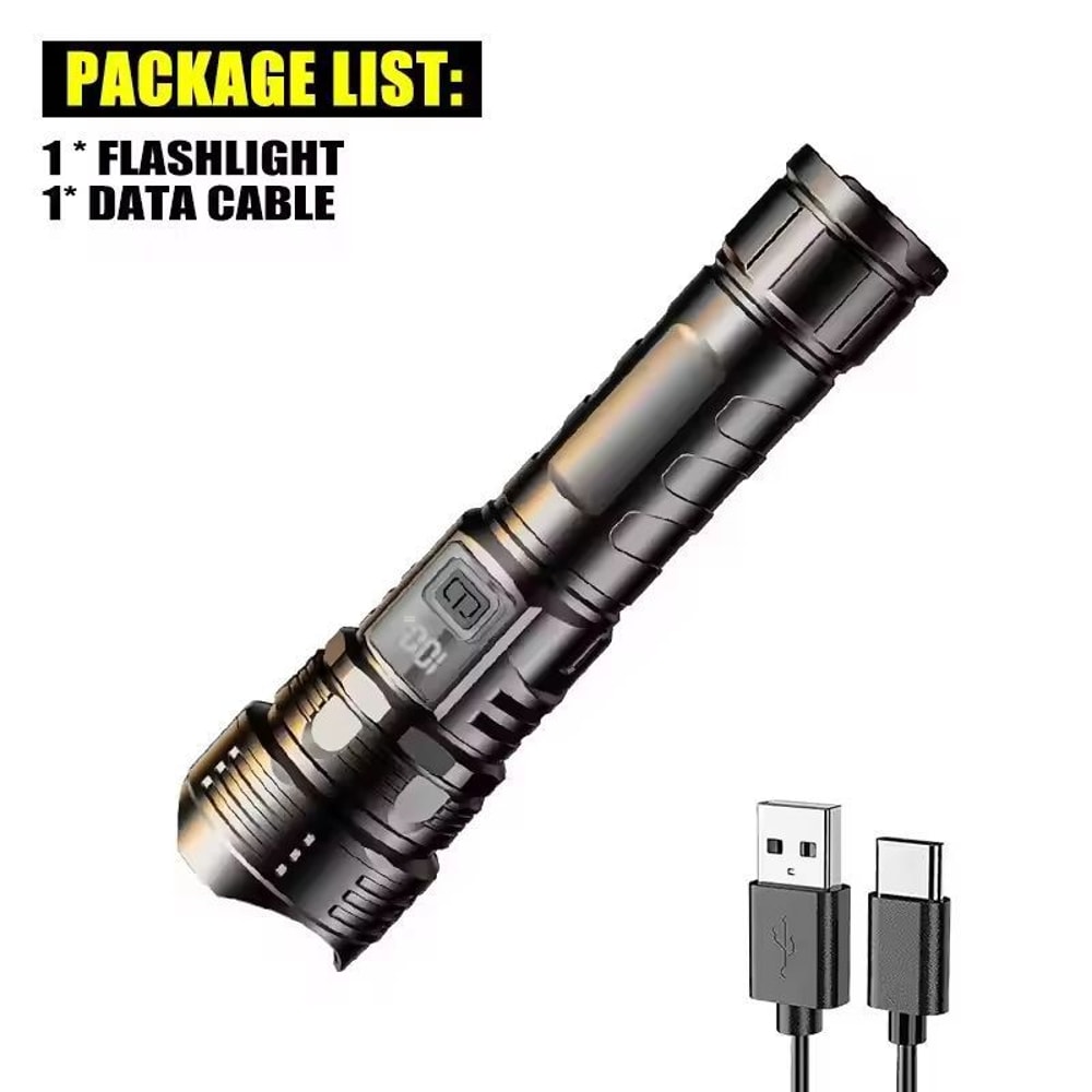 UltraBeam 2000M Rechargeable Tactical Flashlight 100000 LM Super Bright Zoom Torch 4