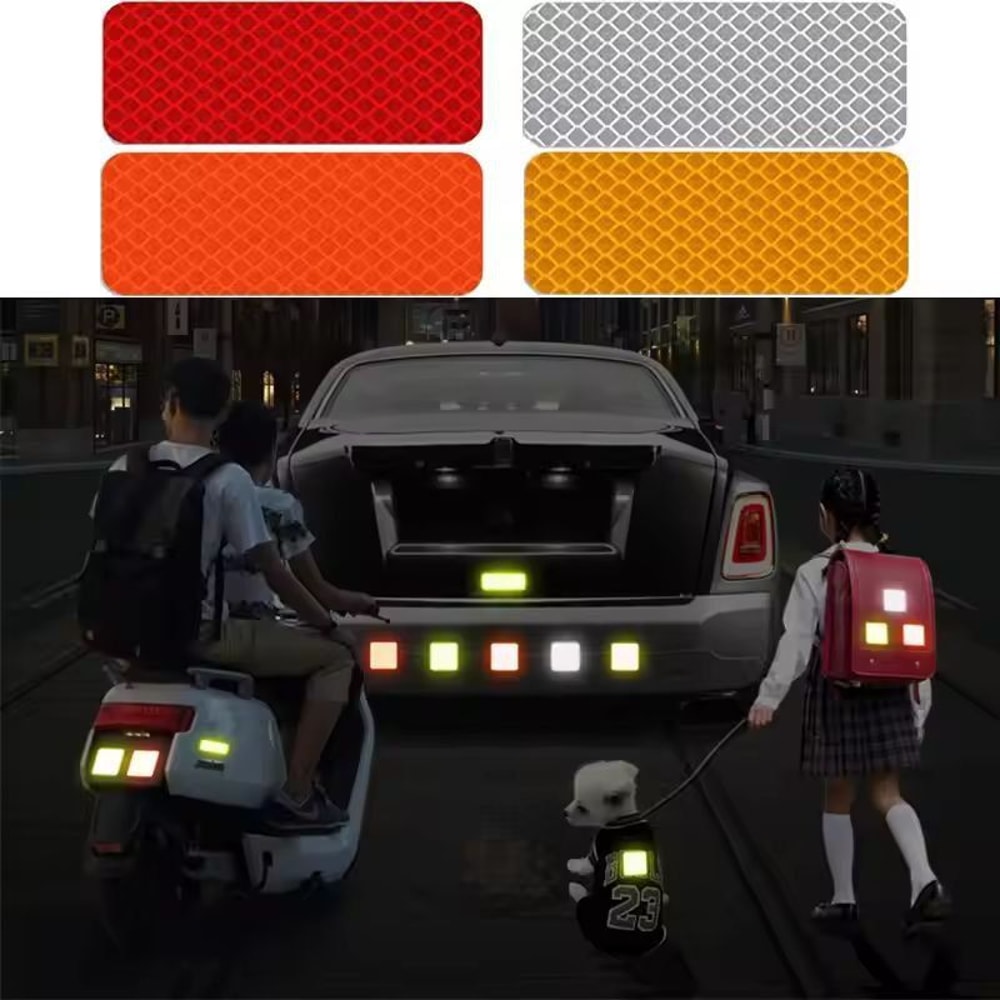 ReflectSafe 10Pack Car Bumper Reflective Warning Strip Tape HighVisibility Reflector Stickers For 9