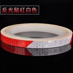 safetyglow 1cm by 8m bike reflective tape strips – fluorescent visibility tape for bicycle, helmet & helmet mounting