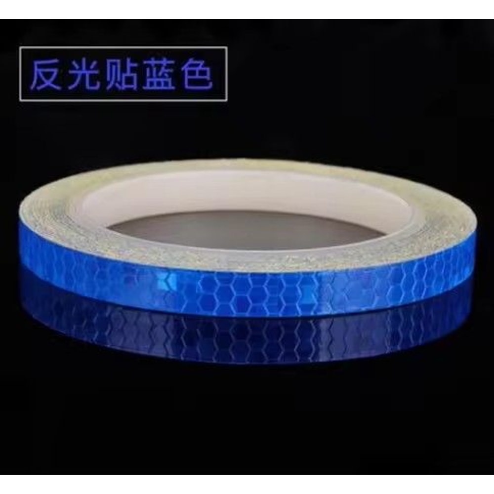 SafetyGlow 1cm By 8m Bike Reflective Tape Strips Fluorescent Visibility Tape For Bicycle Helmet H 1