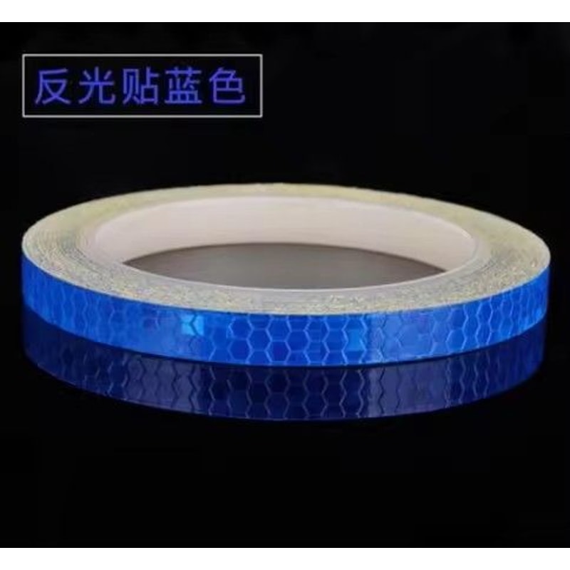 SafetyGlow 1cm By 8m Bike Reflective Tape Strips Fluorescent Visibility Tape For Bicycle Helmet H 1