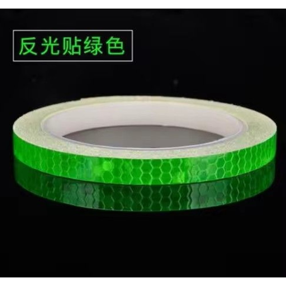 SafetyGlow 1cm By 8m Bike Reflective Tape Strips Fluorescent Visibility Tape For Bicycle Helmet H 2