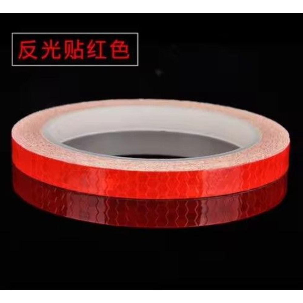 SafetyGlow 1cm By 8m Bike Reflective Tape Strips Fluorescent Visibility Tape For Bicycle Helmet H 3