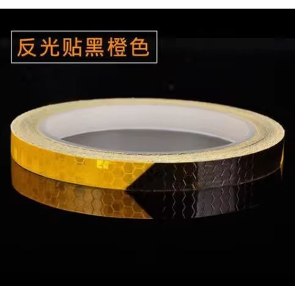 SafetyGlow 1cm By 8m Bike Reflective Tape Strips Fluorescent Visibility Tape For Bicycle Helmet H 5