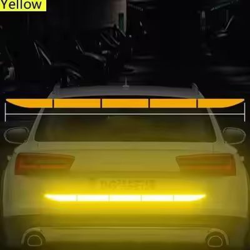 Premium Car Reflective Safety Tape HighVisibility Trunk Bumper Warning Sticker 1
