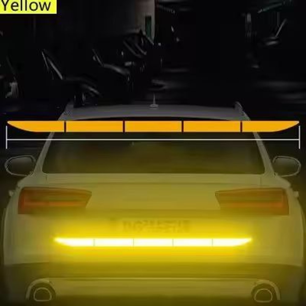 Premium Reflective Car Safety Strip AntiCollision Warning Tape For Trunk Bumper 3