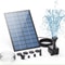GardenSolar FlowMaster Solar Fountain Kit Solar Panel Pump With 6 Nozzles For Pond BirdBath Decor 2