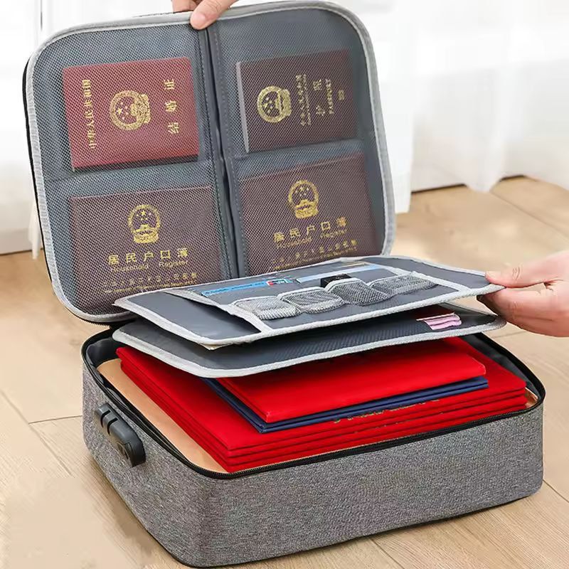 Smart Layer 3Tier Document Organizer Briefcase Secure MultiLayer File Bag For Documents Travel 1
