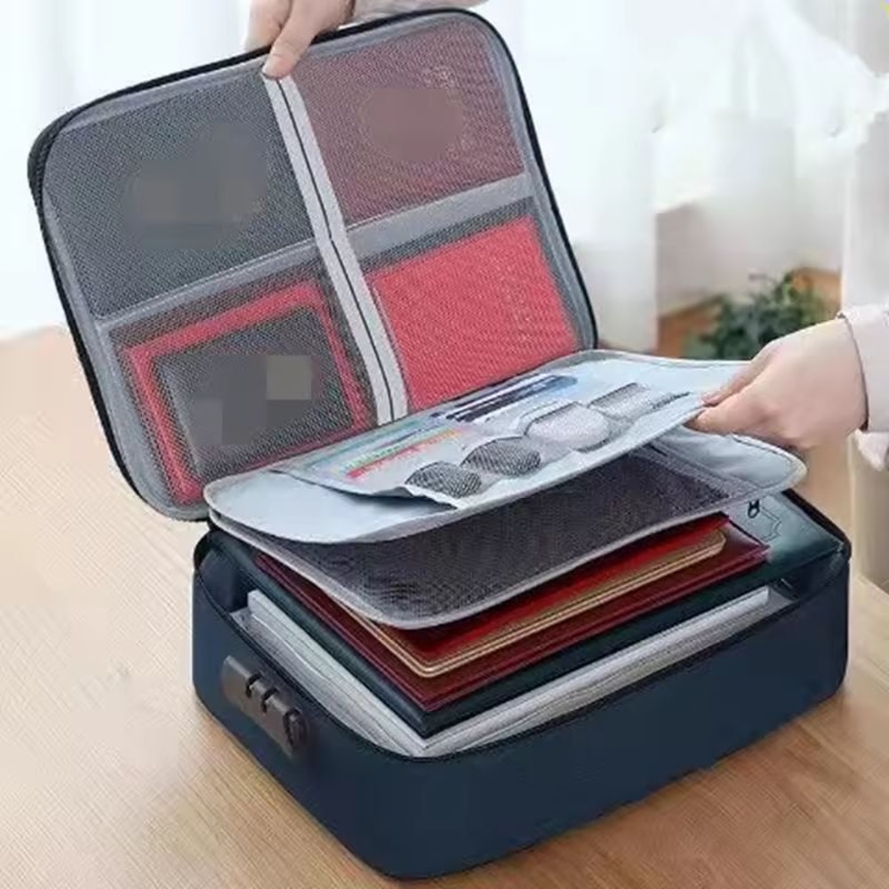 Smart Layer 3Tier Document Organizer Briefcase Secure MultiLayer File Bag For Documents Travel 2