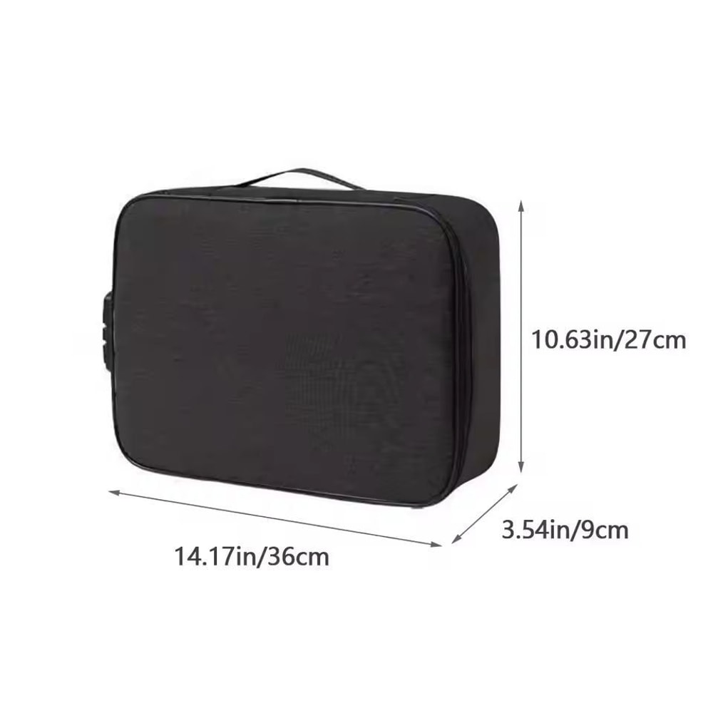 Smart Layer 3Tier Document Organizer Briefcase Secure MultiLayer File Bag For Documents Travel 4