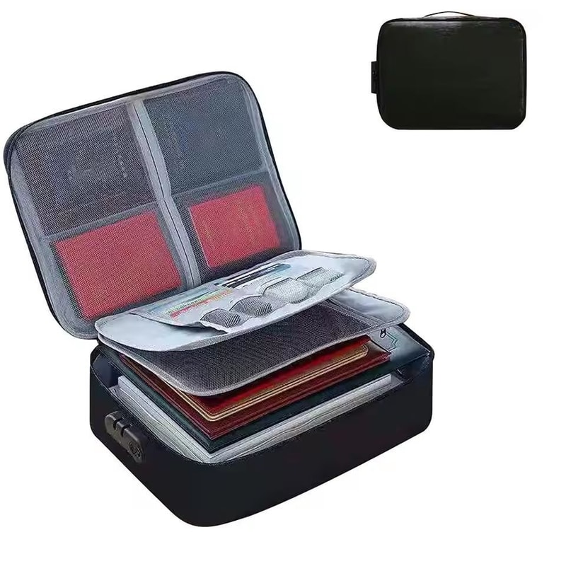 Smart Layer 3Tier Document Organizer Briefcase Secure MultiLayer File Bag For Documents Travel 5