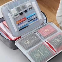 smart layer 3-tier document organizer briefcase – secure multi-layer file bag for documents & travel