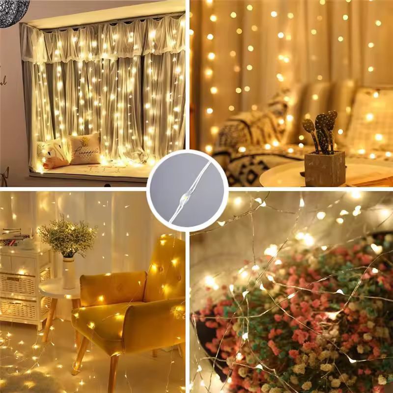 Enchanted Rainbow LED Curtain Lights USB Fairy String Lights For Bedroom Wedding Festive Decor 1