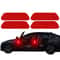 SecureVision Reflective Car Door Warning Tape 4Piece Safety Decal Set For Night Visibility 5