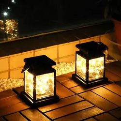 sunglow eco solar hanging lanterns – outdoor solar string lights set