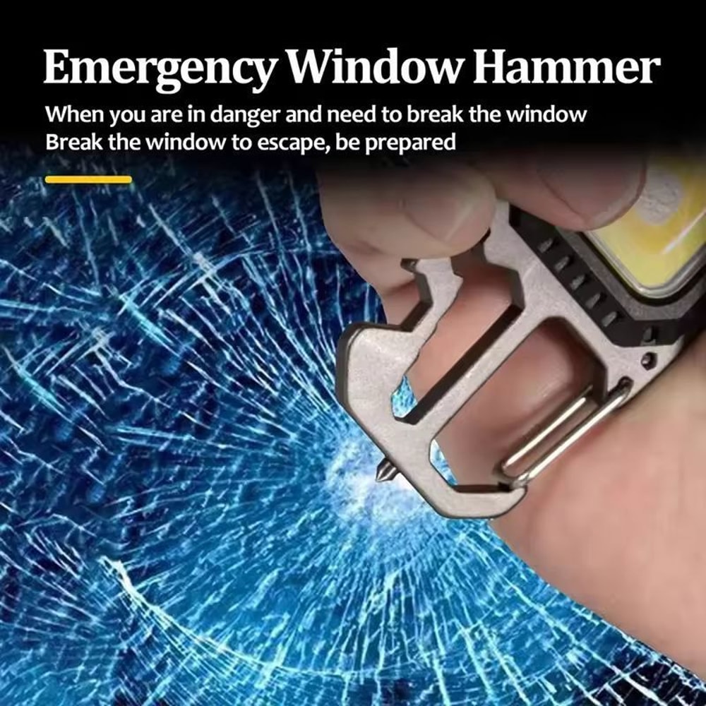 HeroLight Rechargeable Keychain Flashlight Multifunction COB 13 Pack 5